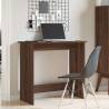 Brown Oak Desk 84x40 cm - Stylish Engineered Wood Design