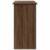 Brown Oak Desk 84x40 cm - Stylish Engineered Wood Design