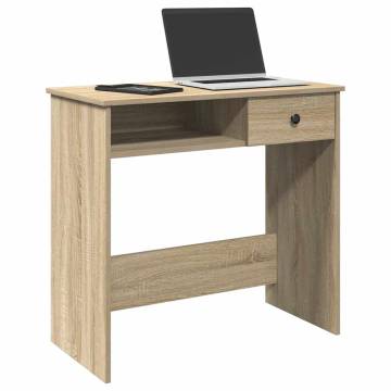 Desk Sonoma Oak - Durable Engineered Wood 80x40x75 cm