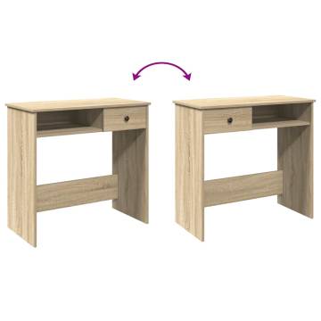 Desk Sonoma Oak - Durable Engineered Wood 80x40x75 cm