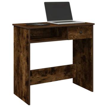 Smoked Oak Desk - 80x40x75 cm Engineered Wood | HipoMarket