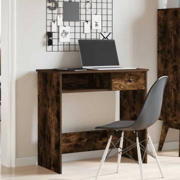 Smoked Oak Desk - 80x40x75 cm Engineered Wood | HipoMarket