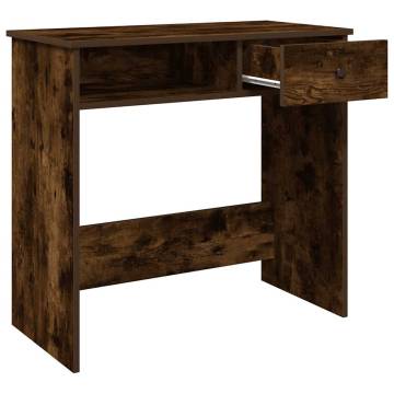 Smoked Oak Desk - 80x40x75 cm Engineered Wood | HipoMarket