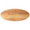 Light Brown Solid Wood Table Top - 140x60 cm Oval Design