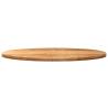 Light Brown Solid Wood Table Top - 140x60 cm Oval Design