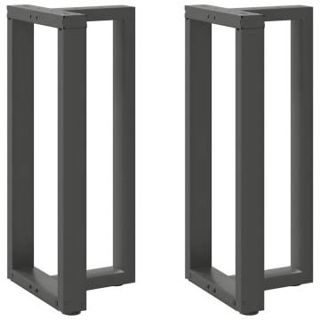 T-Shaped Bar Table Legs - Anthracite Steel 2 pcs | HipoMarket