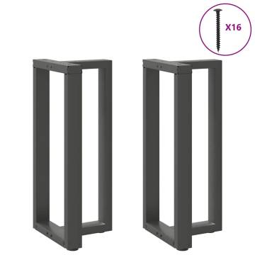 T-Shaped Bar Table Legs - Anthracite Steel 2 pcs | HipoMarket