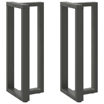 Bar Table Legs T-Shaped - 2 pcs Anthracite Steel 40x35x(101-102)cm