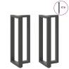 Bar Table Legs T-Shaped - 2 pcs Anthracite Steel 40x35x(101-102)cm