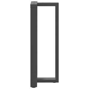 Bar Table Legs T-Shaped - 2 pcs Anthracite Steel 40x35x(101-102)cm