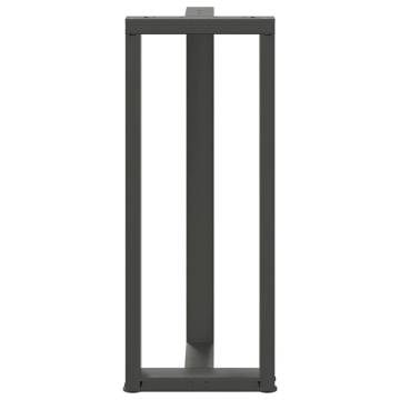 Bar Table Legs T-Shaped - 2 pcs Anthracite Steel 40x35x(101-102)cm