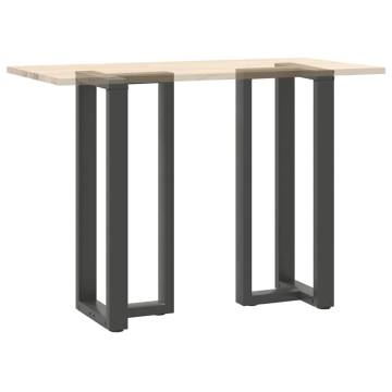 Bar Table Legs T-Shaped - 2 pcs Anthracite Steel 40x35x(101-102)cm