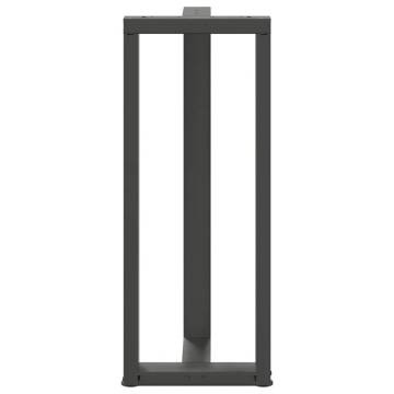 Bar Table Legs T-Shaped - 2 pcs Anthracite Steel | HipoMarket