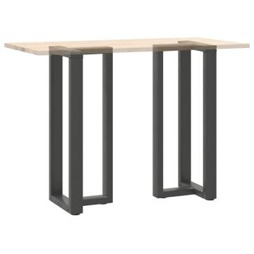 Bar Table Legs T-Shaped - 2 pcs Anthracite Steel | HipoMarket