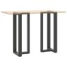 Bar Table Legs T-Shaped - 2 pcs Anthracite Steel | HipoMarket