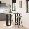 Bar Table Legs T-Shaped | 2 pcs Black Steel | Hipomarket UK