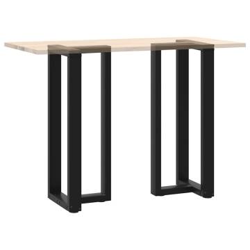 Bar Table Legs T-Shaped | 2 pcs Black Steel | Hipomarket UK