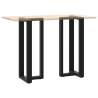 Bar Table Legs T-Shaped | 2 pcs Black Steel | Hipomarket UK