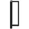 Bar Table Legs T-Shaped 2 pcs Black - Durable Steel Design