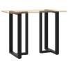 Bar Table Legs T-Shaped 2 pcs Black - Durable Steel Design