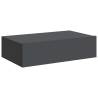 Stylish Grey TV Cabinet with LED Lights - 60x35x15.5 cm