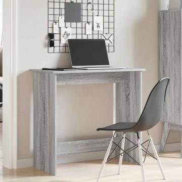 Desk Grey Sonoma 84x40x75 cm - Durable Engineered Wood