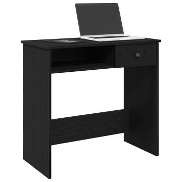 Black Desk 80x40 cm - Stylish & Functional Engineered Wood