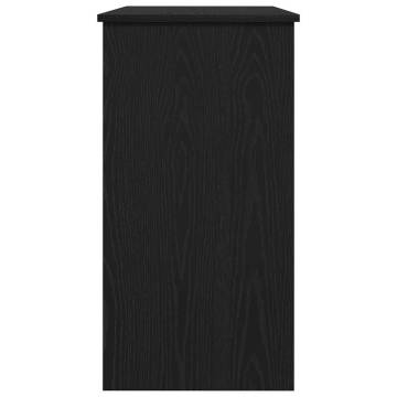 Black Desk 80x40 cm - Stylish & Functional Engineered Wood