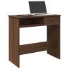  Desk Brown Oak 80x40x75 cm Engineered Wood Colour brown oak 