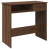 Desk Brown Oak 80x40x75 cm - Durable Engineered Wood