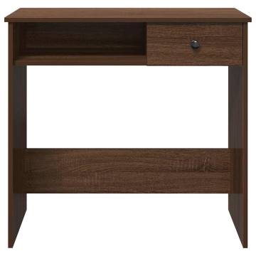 Desk Brown Oak 80x40x75 cm - Durable Engineered Wood