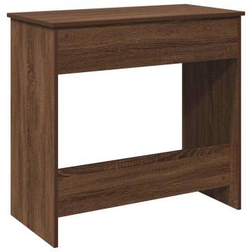 Desk Brown Oak 80x40x75 cm - Durable Engineered Wood