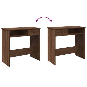 Desk Brown Oak 80x40x75 cm - Durable Engineered Wood