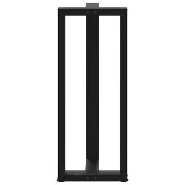 T-Shaped Bar Table Legs - Black Steel (2 pcs) | Hipo Market