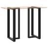 T-Shaped Bar Table Legs - 2 pcs Black Steel (60x35x111-112 cm)