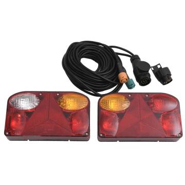 Trailer Lights 2 pcs Red 12V Classic Bulb - Hipomarket