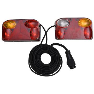 Trailer Lights 2 pcs Red 12V Classic Bulb - Hipomarket