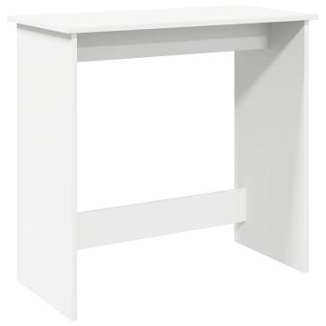 Stylish White Desk 84x40x75 cm - Durable Engineered Wood