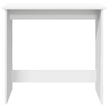 Stylish White Desk 84x40x75 cm - Durable Engineered Wood