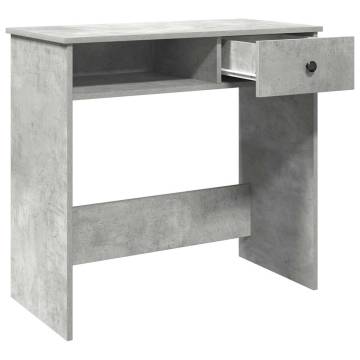 Concrete Grey Desk 80x40x75 cm - Engineered Wood | Hipo Market