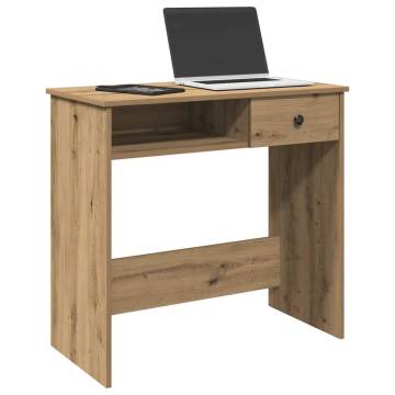 Desk Artisan Oak 80x40x75 cm - Durable Engineered Wood