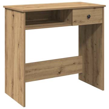 Desk Artisan Oak 80x40x75 cm - Durable Engineered Wood