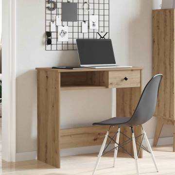 Desk Artisan Oak 80x40x75 cm - Durable Engineered Wood