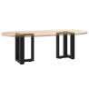 T-Shaped Coffee Table Legs - Black Steel | Hipomarket