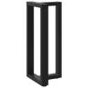 Bar Table Legs T-Shaped 2 pcs Black - Durable Steel Design