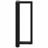 Bar Table Legs T-Shaped 2 pcs Black - Durable Steel Design