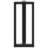 Bar Table Legs T-Shaped 2 pcs Black - Durable Steel Design