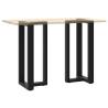 Bar Table Legs T-Shaped 2 pcs Black - Durable Steel Design