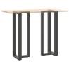 Bar Table Legs T-Shaped 2 pcs Anthracite Steel - Hipomarket