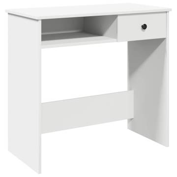 Stylish White Desk 80x40x75 cm - Durable Engineered Wood